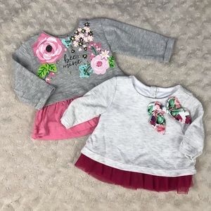 Koala Kids Baby Girl Tops 0-3 Months Pink Floral
